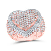 3CTW-DIA NK HEART RING